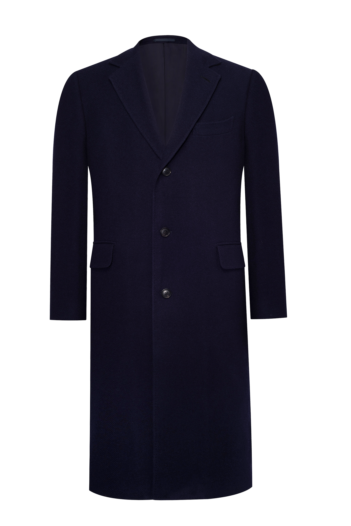 Jednorzędowy długi płaszcz