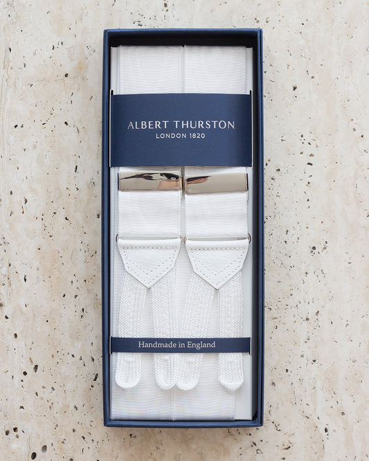 Białe szelki z mory jedwabnej II - Albert Thurston