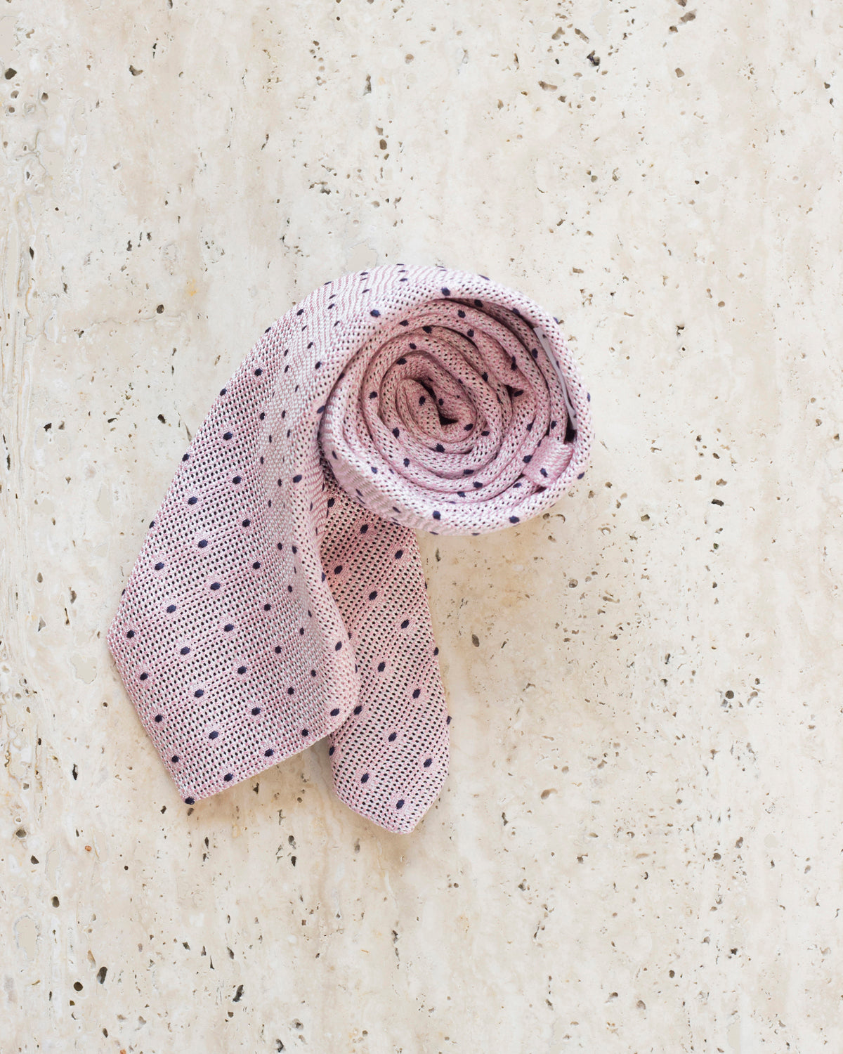 Różowy jedwabny krawat z grenadyny - Haratyk