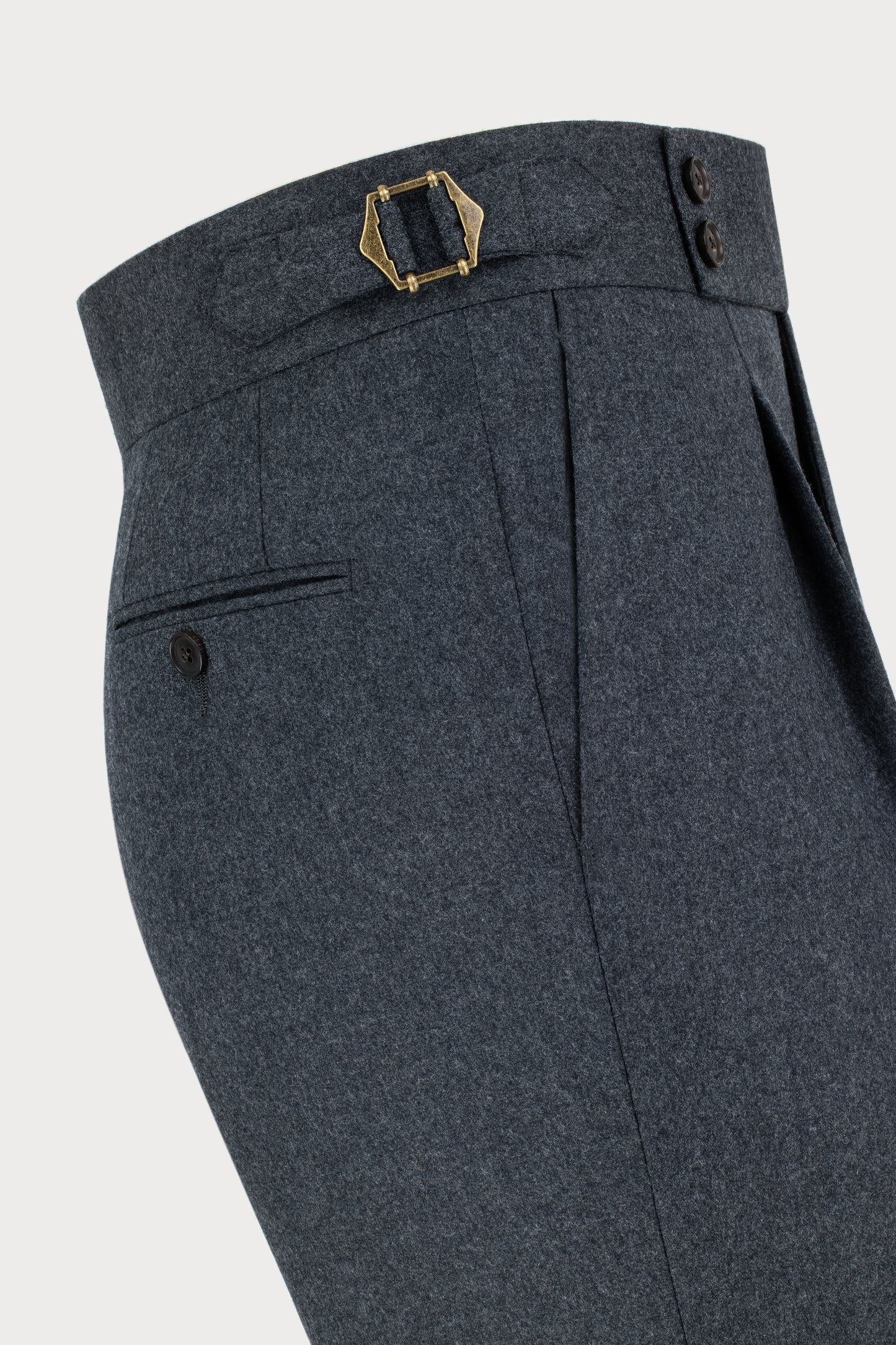 Szare Flanelowe spodnie Marcello