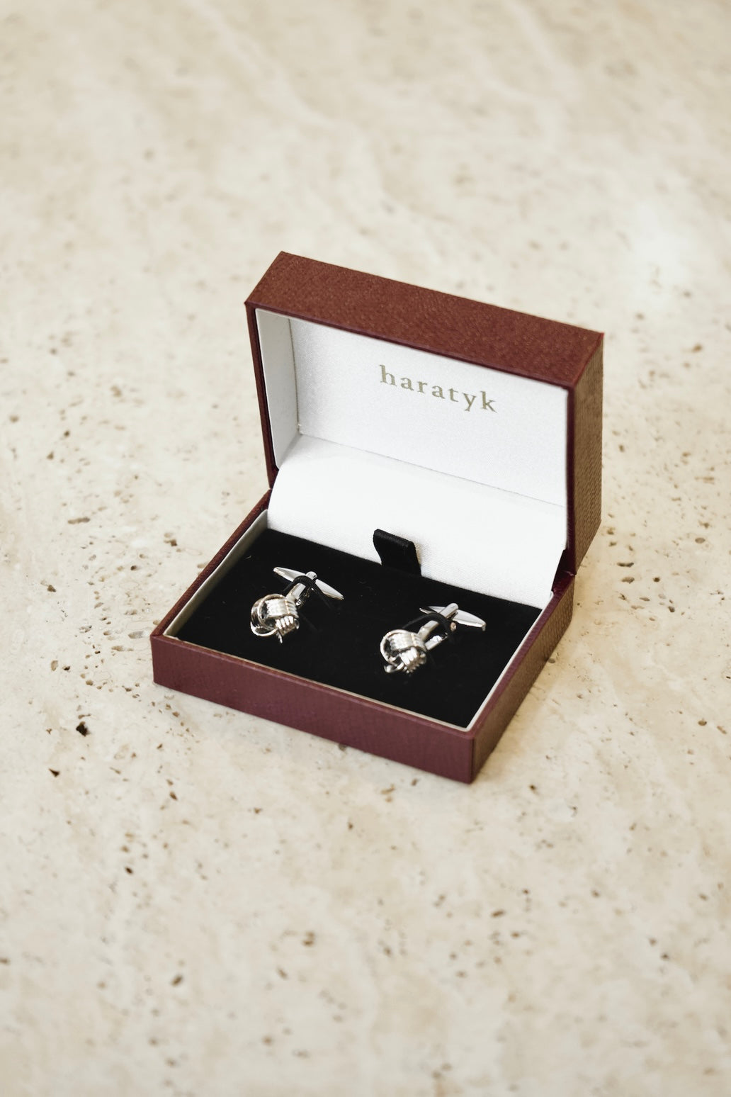 Srebrne spinki do mankietów